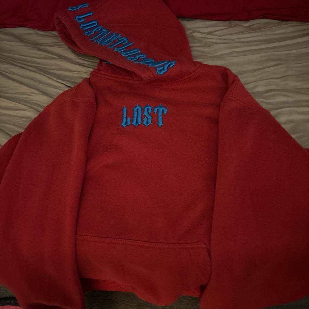 Red and Blue Lost boys hoodie